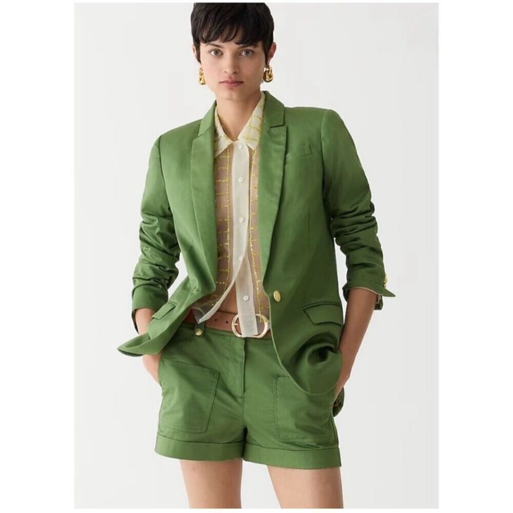 J. Crew Alfie Blazer in Chino Utility Green Size 10 Petite